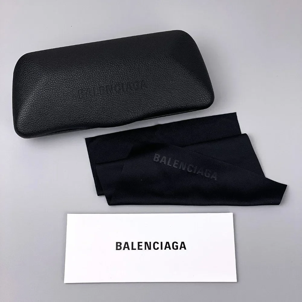 Balenciaga  BB0096S 011 Sunglasses White Gold Logo Grey Square Unisex - Picture 11 of 11